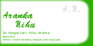 aranka mihu business card